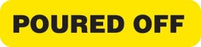 Marketlab Urine Collection Label - LABEL, POURED OFF - 6454