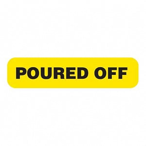 Marketlab Urine Collection Label - LABEL, POURED OFF - 6454