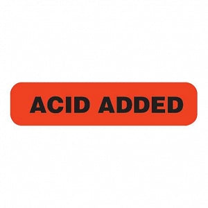 Marketlab Urine Collection Label - LABEL, ACID ADDED - 6458