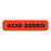 Marketlab Urine Collection Label - LABEL, ACID ADDED - 6458