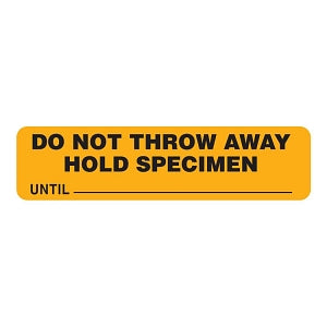MarketLab Clerical Medical Labels - LBL, DO NOT THROW AWAYHOLD SPECIMEN UNTIL - 6461
