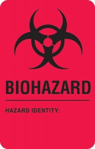 MarketLab Biohazard Warning Label - Biohazard Identity Label - 6463
