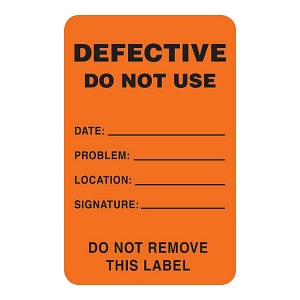 Marketlab Caution Labels - LABEL, DEFECTIVE DO NOT USE - 6464 ...