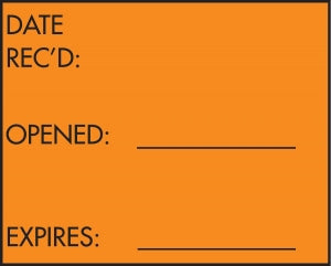 MarketLab 3-Line Label Gun - LABEL, RECEIVED ON-3-LINE, ORANGE - 6707-OR