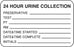 Marketlab Urine Collection Label - LABEL, 24 HR URINE COLLECTION - 6766