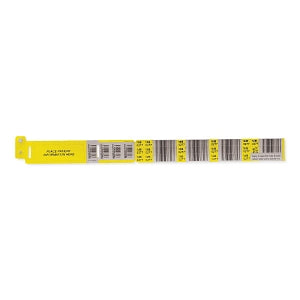 MarketLab Alphanumeric Typenex Blood Band - BRACELETS, TYPENEX ID, YELLOW - 6797-YL