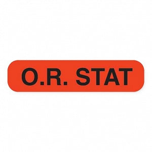 MarketLab Clerical Medical Labels - LABEL, O. R. STAT, FLOURESCENT ORANGE - 8014