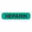 MarketLab Chemistry Label - LABEL, HEPARIN, GREEN - 8019