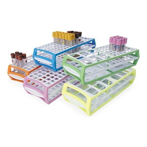 MarketLab Customizable Tube Rack - RACK, CUSTOMIZABLE, 13MM TUBE, BLUE ...