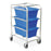 MarketLab Aluminum Rack with Totes - RACK, WITH BLUE TOTES, 3-TOTE, ALUMINUM - 8783-BL