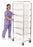 MarketLab Aluminum Rack with Totes - RACK, WITH WHITE TOTES, 6-TOTE, ALUMINUM - 8786-WH