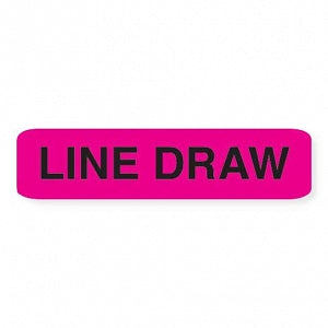MarketLab Phlebotomy / Specimen Receiving Labels - LABEL, LINE DRAW, FLOURESCENT PINK - 9103