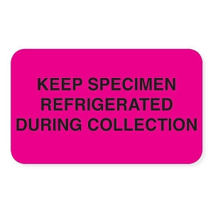 Marketlab Urine Collection Label - LABEL, KEEP SPECIMEN REFRIGERATED, FLOURES - 9105