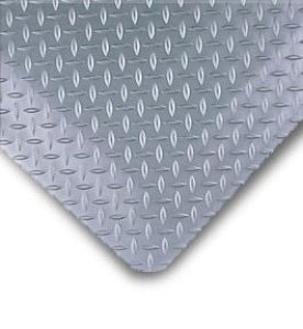 Marketlab Diamond Plate Anti-Fatigue Mat - FLOOR MAT, DIAMOND TREAD, GREY, 3'X5' - 9829