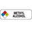 Chemical Hazard Labels METHYL ALCOHOL" - White with black lettering and NFPA hazard diamond - 2.5"W x 0.75"H