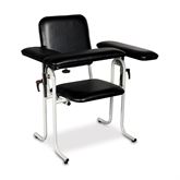 Upholstered Blood Drawing Chair Flip Arm - 34"W x 28"L x 38"H
