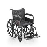 Wheelchair with Permanent Full Arm 18" with Detachable Footrest - 250lb Weight Capacity
