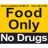 Refrigerator Content Alert Magnets Food Only No Drugs" Magnet