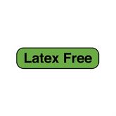 Pharmacy Communication Labels Latex Free" - FL Green - 1.5"W x 0.375"H