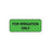 Pharmacy Communication Labels For Irrigation Only" - FL Green - 2.25"W x 0.875"H