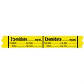 Induction Agent Medication Label Tape ETOMIDATE__mg/mL