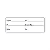 Checked/Inspection Labels Assembly and Inspection Equip and No. - White - 3"W x 1.62"H