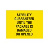 Autoclavable Tamper-Evident Central Service Labels Autoclavable Sterility Label - Yellow