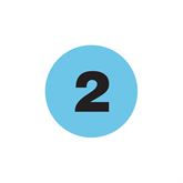 Lot Signal Labels 2" - Light Blue - 1"Dia