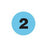 Lot Signal Labels 2" - Light Blue - 1"Dia