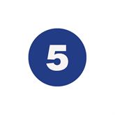 Lot Signal Labels 5" - Dark Blue - 1"Dia