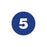 Lot Signal Labels 5" - Dark Blue - 1"Dia