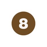 Lot Signal Labels 8" - Brown - 1"Dia