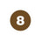 Lot Signal Labels 8" - Brown - 1"Dia