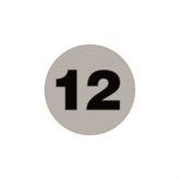 Lot Signal Labels 12" - Gray - 1"Dia