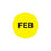 Lot Signal Labels FEB" - Yellow - 1"Dia
