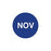 Lot Signal Labels NOV" - Dark Blue - 1"Dia