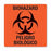 Biohazard Warning Labels Bilingual Biohazard - FL Red - 3"W x 3"H