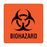 Biohazard Warning Labels Biohazard" - FL Red - 3"W x 3"H