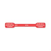 General Purpose Tamper-Evident Labels Do Not Use If Protective Seal Is Broken" - Red - 4.13"W x 0.5