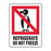 Refrigeration Communication Labels Refrigerate Do Not Freeze" - White - 3"W x 4"H