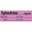 Vasopressor Labels EPHEDRINE__mg/mL