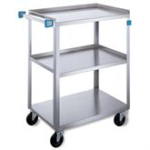 Standard Duty Stainless Steel Carts 3 Shelves - 16.25"W x 27.5"L x 32.125"H