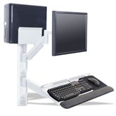 Wall Track Computer Mounting System 31" Wall Track with Keyboard, Monitor Arm, and CPU Holder