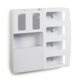 White ABS Quad Isolation Station White ABS Quad Isolation Station - 22.875"W x 4.375"D x 22.875"H