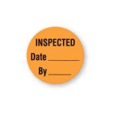 Equipment Service and Inspection Labels Inspected By Labels - 1"Dia
