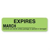 Expires Labels March - Light Green