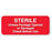 Disinfection Labels Sterile Unless Opened Labels - Red - 2.25"W x 0.875"H