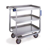 Heavy Duty Stainless Steel Cart 3 Shelves - 9" Shelf Clearance - 19.375"W x 32.625"L x 34.5"H
