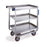 Heavy Duty Stainless Steel Cart 3 Shelves - 9" Shelf Clearance - 19.375"W x 32.625"L x 34.5"H