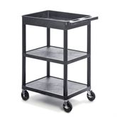 Utility Cart 1 Tub, 2 Shelves - 24â€³W x 18â€³D x 37.5â€³H